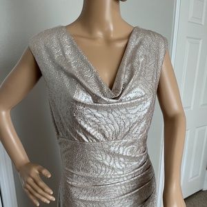 Lauren Ralph Lauren Women’s Evening Gold Metallic Maxi Dress size 12